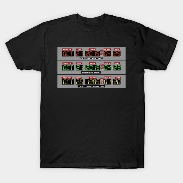 Back to the Future 2 Time Circuits 2015 T-Shirt by MidAtlanticJedi